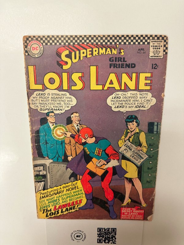 Supeman's Girl Friend Lois Lane #64 GD DC Comic Book Lex Luthor Lana Lang 10 HH2