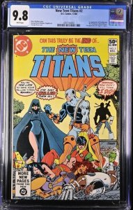 NEW TEEN TITANS #2 CGC 9.8 1ST DEATHSTROKE TRIGON WHITE PAGES