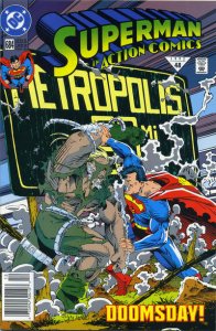 Action Comics #684 (Newsstand) VF ; DC | Superman vs Doomsday