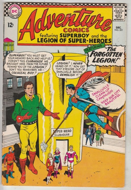 Adventure Comics #351 (Dec-66) FN/VF Mid-High-Grade Legion of Super-Heroes, S...