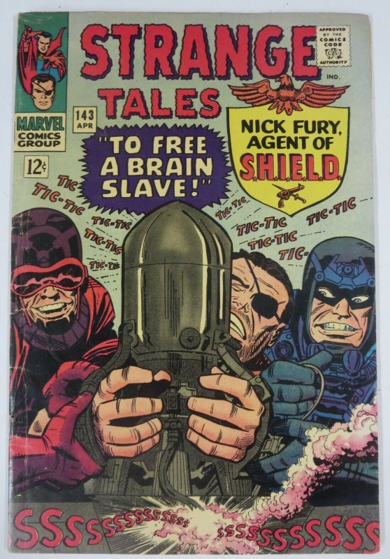 STRANGE TALES 143 VG- 4/1966 Lee, Ditko, Kirby SHIELD