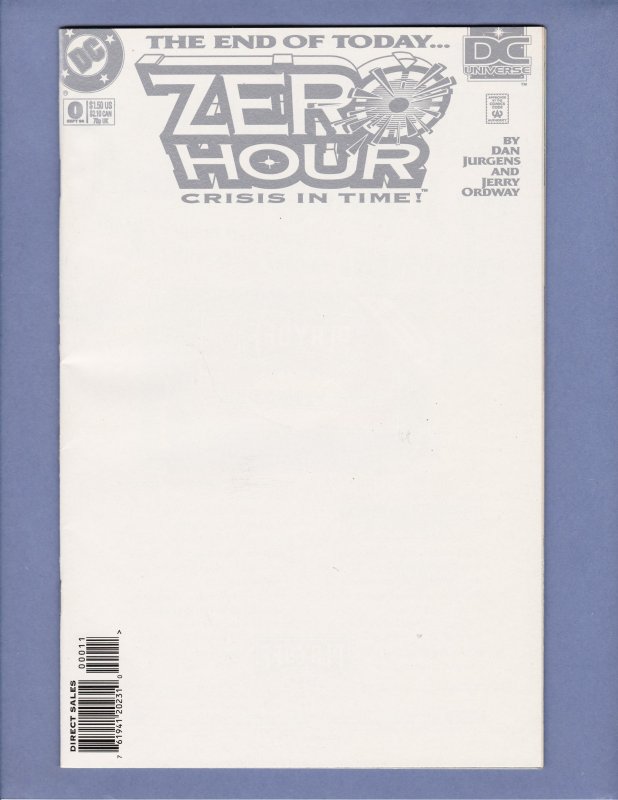 Zero Hour #0 1 2 3 4 Ashcan DC Comics 1994