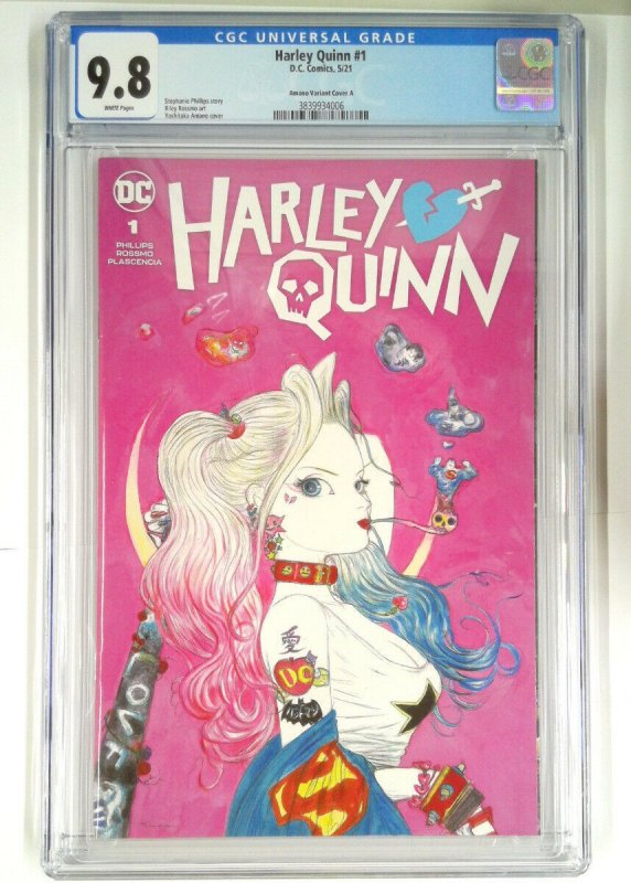 HARLEY QUINN #1 CGC 9.8 VARIANT PINK COVER BY AMANO (SLAB GRADE)
