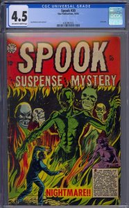 SPOOK #30 CGC 4.5 LAST ISSUE JAY DISBROW