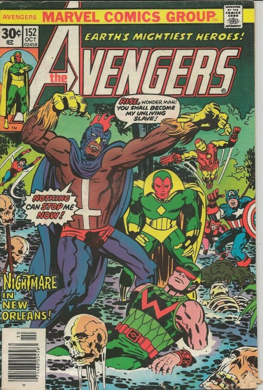 Avengers #152 ORIGINAL Vintage 1975 Marvel Comics 1st Black Talon 71486024583