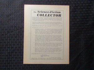1977 The SCIENCE-FICTION COLLECTOR Fanzine #4 FN 6.0 Tarzan - Vega Books