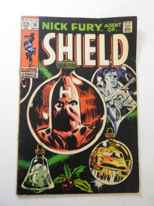 Nick Fury, Agent of SHIELD #10 (1969) VG+ Condition rust on bottom staple