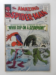 The Amazing Spider-Man #29 (1965) 2nd App The Scorpion! GVG Int Stain on Ad Pg