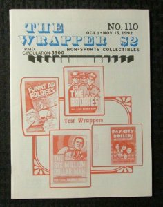1992 THE WRAPPER Non-Sports Collectibles Fanzine #110 FVF 7.0 Test Wrappers