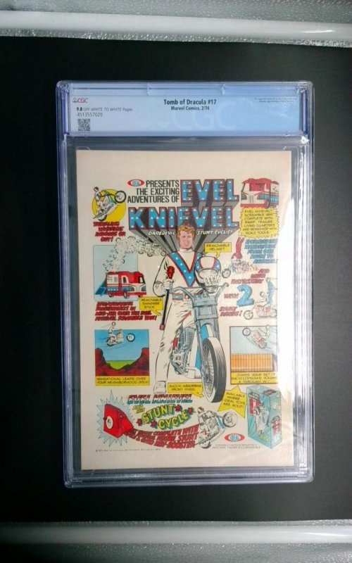 Tomb of Dracula #17, CGC 9.8, Blade Appearance Marvel Comics, 1974