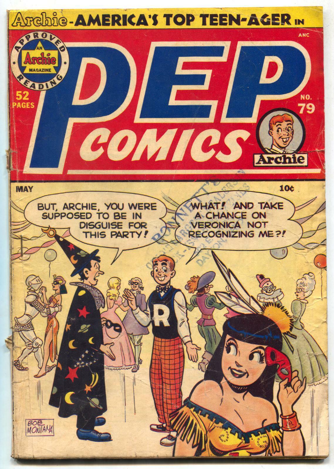 Pep Comics Costume Party Cover Archie Suzie Katy Keene Vg