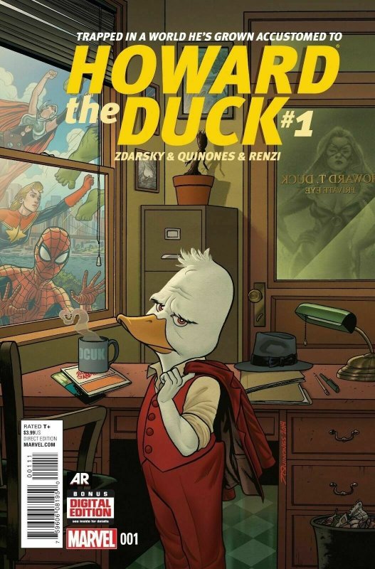 HOWARD THE DUCK #1 SET OF TWO COVERS MAYERICK VARIANT AND REGULAR COVER NM.