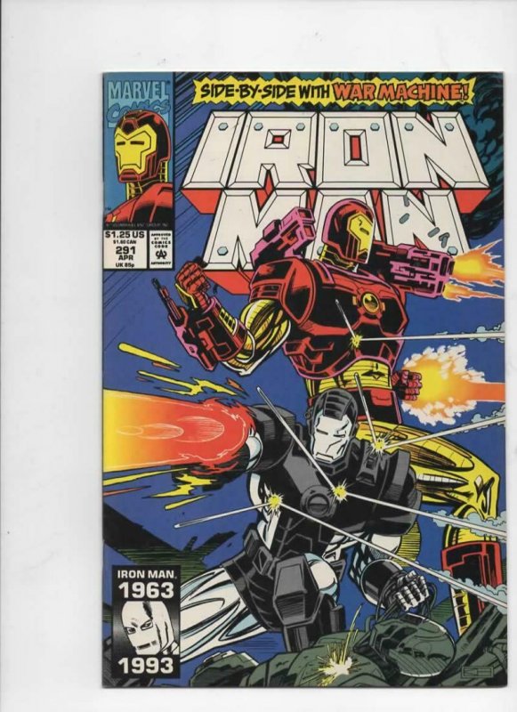 IRON MAN #291, VF/NM Tony Stark, War Machine, 1968 1993, more IM in store,Marvel