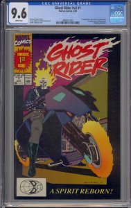 GHOST RIDER V2 #1 CGC 9.6 1ST DAN KETCH AS GHOST RIDER DEATHWATCH WHITE PAGES 