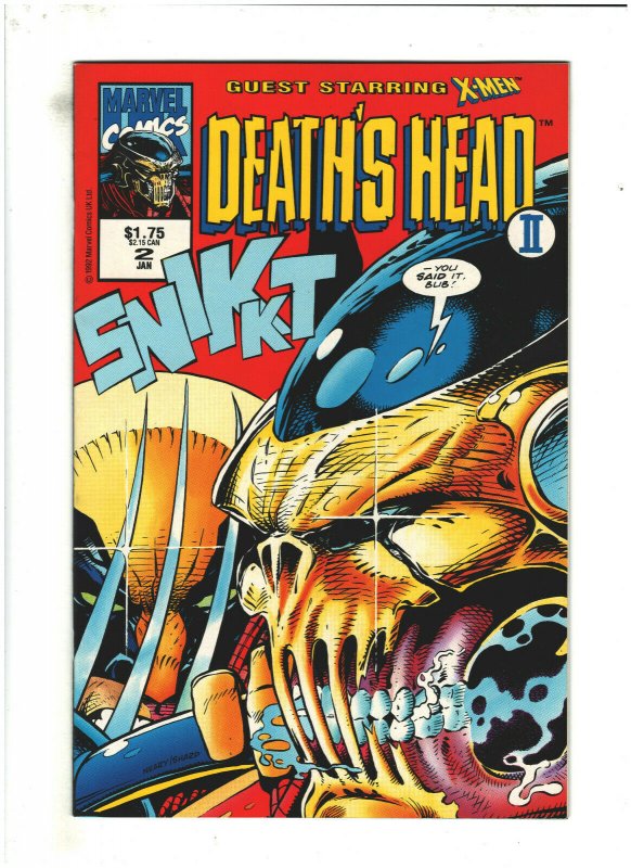 Death's Head II #2 NM- 9.2 Volume 2 Marvel UK Comics 1992 X-Men app.