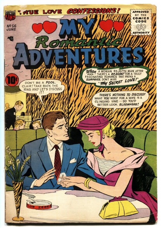 My Romantic Adventures #56 1955- ACG Romance- Rejected Romance cover 