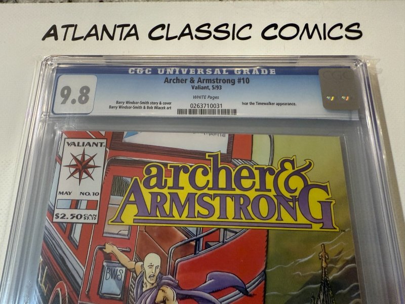 Archer & Armstrong # 10 CGC Graded 9.8 Valiant Comic Book JH17