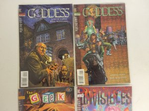 4 DC Vertigo Comics #1 Geek + #17 Invisibles + #1 2 Goddess 11 LP6