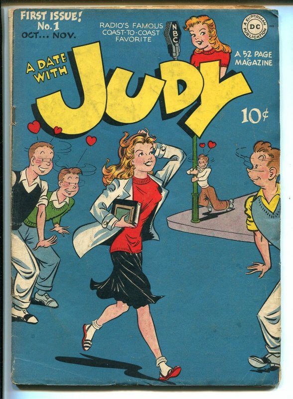 DATE WITH JUDY #1 1947-DC COMICS-1ST ISSUE-NBC RADIO PROGRAM-ELUSIVE-fn