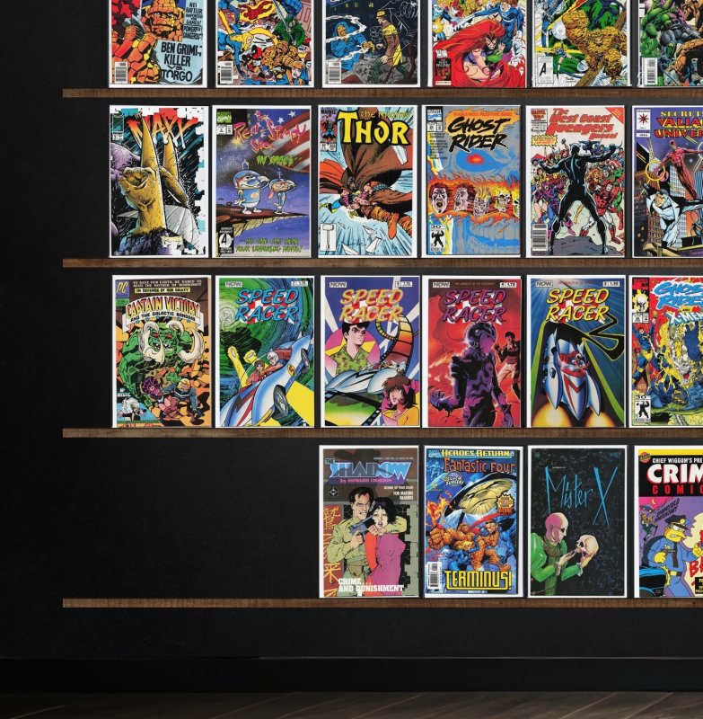 Huge Lot 150+ Comics with Fantastic Four, Ghost Rider, Speed Racer & More!