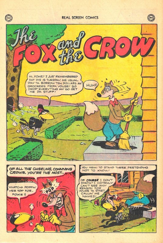 REAL SCREEN COMICS #26 (1949) 6.0 FN  *Fox & Crow,Flippity & Flop,Tito & Burrito