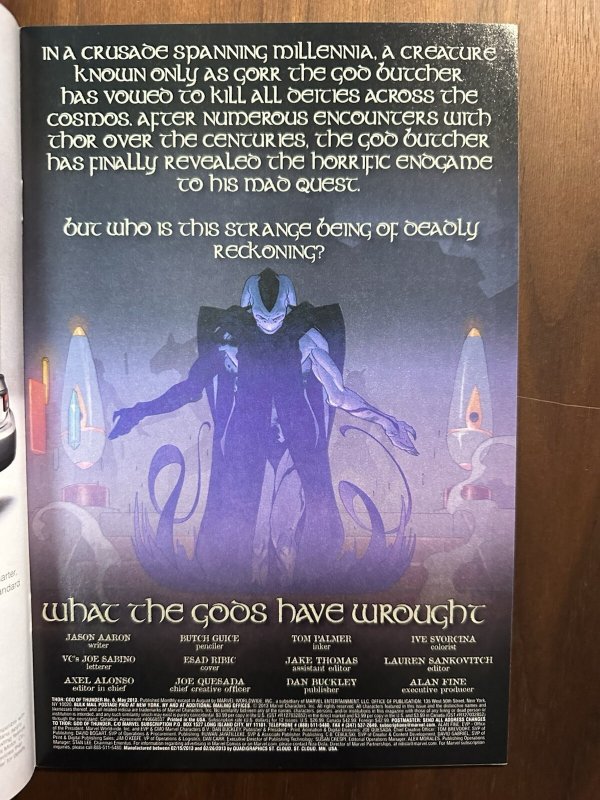 Thor God of Thunder #6 VF- Esad Ribic Cover (Marvel 2013)