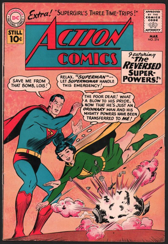 Action Comics #274 - Superman & Superwoman Lois Lane (Grade 6.0 / 6.5) 1961