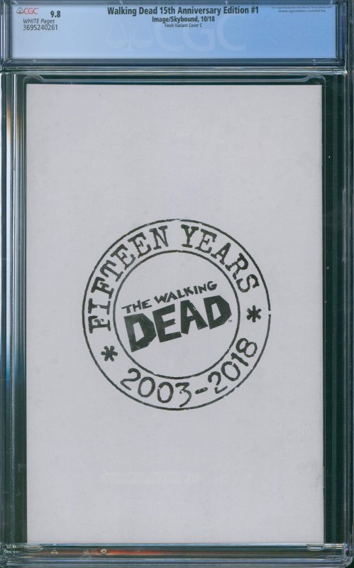 Walking Dead 15th Anniversary Edition #1 CGC 9.8 - Finch Variant Cover C