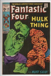 FANTASTIC FOUR #112, VF-, Thing vs HULK, Buscema, 1961, more FF in store