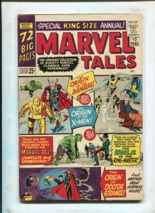 Marvel Tales Annual #2 - Origins of X-Men/Avengers/Doctor Strange (4.5) 1965