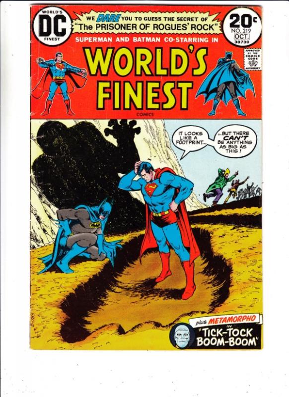 World's Finest #219 (Oct-73) FN/VF Mid-High-Grade Superman, Batman, Robin
