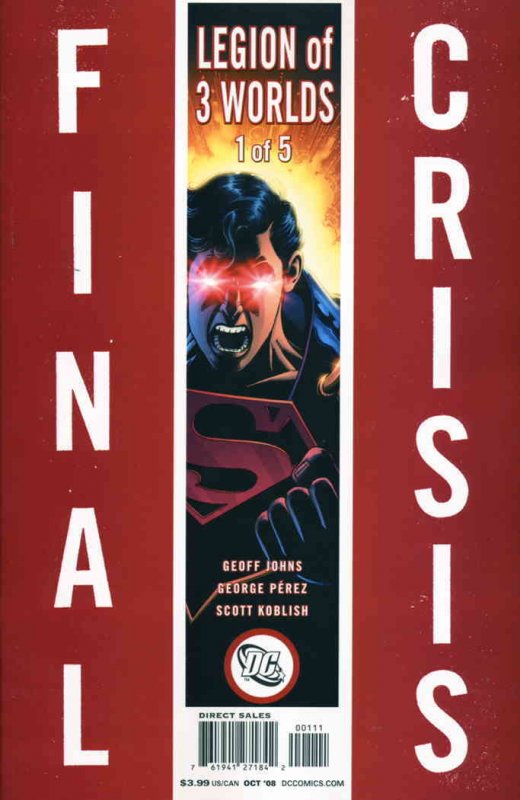 Final Crisis: Legion of Three Worlds #1B FN ; DC | Geoff Johns George Perez