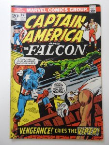 Captain America #157  (1973) Veangeance Cries The Viper! Solid VG Condition!