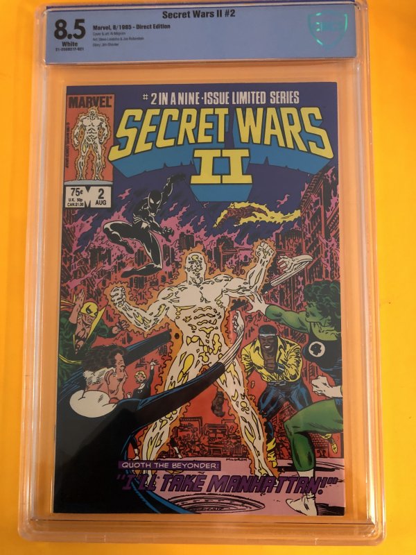 Secret Wars II #2 CBCS 8.5 WHITE (1985) NEW SLAB