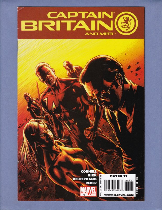 Captain Britain and MI13 #6 FN Black Knight Front/Back Cover Scans Marvel 2008