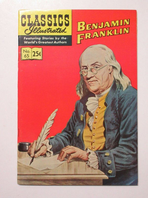 Classics Illustrated- 65 Benjamin Franklin HRN 169 Autumn 1969 VF