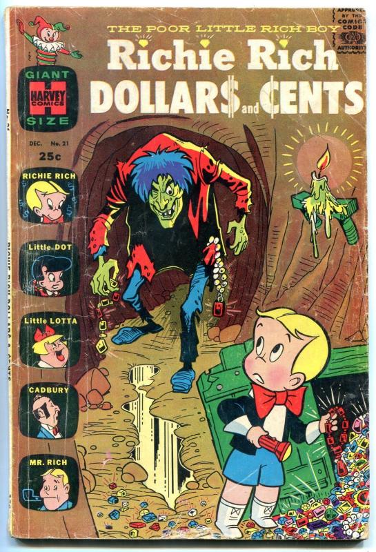 RICHIE RICH DOLLARS AND CENTS #21 1967-HARVEY COMICS G