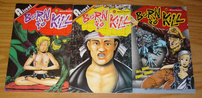 Born To Kill #1-3 FN complete series - aircel comics - barry blair horror set 2