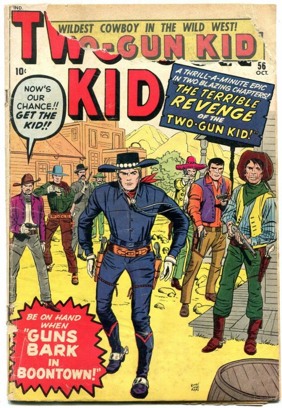 Two-gun Kid #56 1960- Jack Kirby cover- Marvel Western Don Heck FAIR