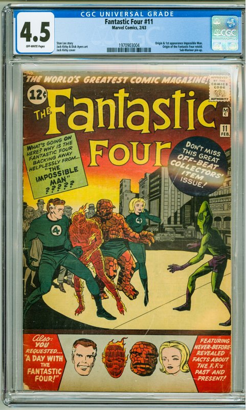 Fantastic Four #11 (1963) 1st Appearance of Impossible Man!