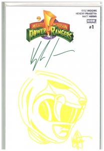 MIGHTY MORPHIN POWER RANGERS #1 SKETCH & SIGNED KEN HAESER/KYLE HIGGINS W/COA.
