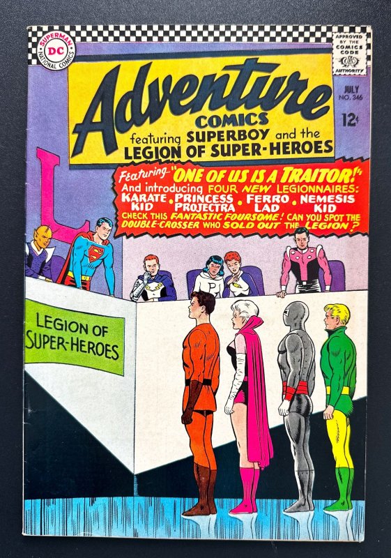 Adventure Comics #346 (1966) - 1st App of Karate Kid -1st Jim Shooter - FN/VF