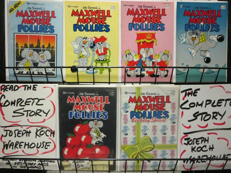 MAXWELL MOUSE FOLLIES 1-6 FUNNY ANIMALS GALORETHE SET!