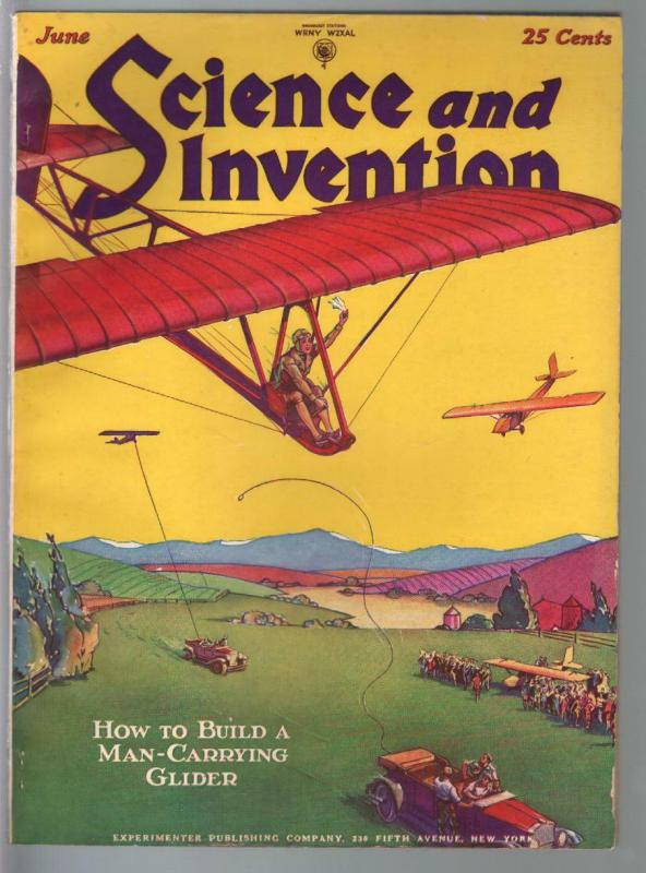 Science & Invention 6/1929-Gernsback-gliders-modern high powered cars--Dunnin...