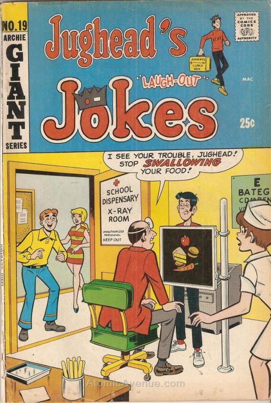 Jugheads Jokes 19 Gd Archie Low Grade Comic September 1970 Giant Series La Comic Books 