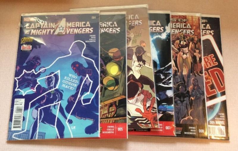 Captain America And The Mighty Avengers 4-9 6 Book Near Mint Lot Set Run