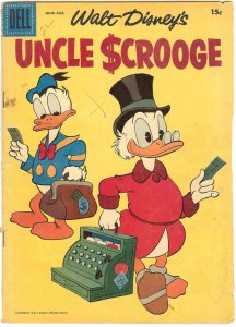 Uncle Scrooge (Walt Disney) #22A FAIR ; Dell | low grade comic June 1958 15 Cent