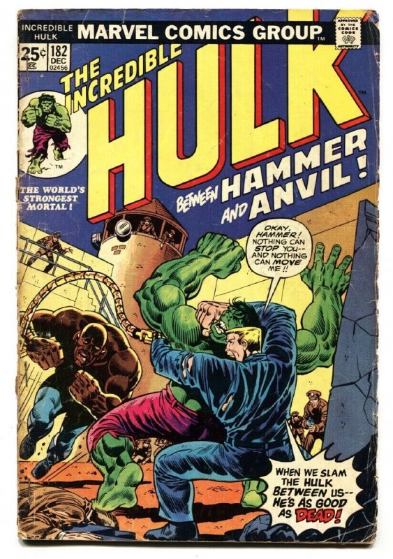 INCREDIBLE HULK #182 comic book 1974-2nd WOLVERINE BRONZE