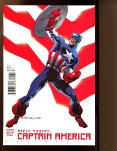 Captain America: Steve Rogers #1 - Jim Steranko Variant Cover.  (9.2) 2016