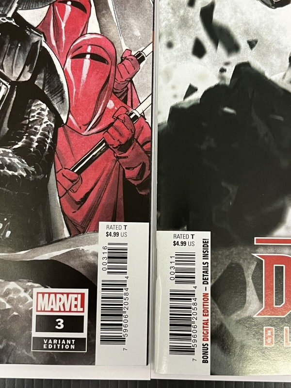 STAR WARS DARTH VADER BLACK WHITE RED #3  A + 1:25 SET IN-HAND 2023 PROSHIPPER